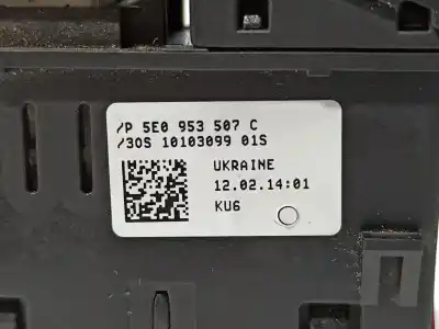 Second-hand car spare part hazard warning lights for skoda octavia combi (5e5) active oem iam references 5e0953507c 5e0953507ewdi 5e0953507cwdi