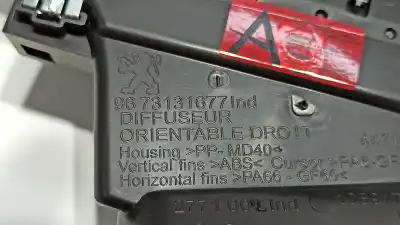 Pièce détachée automobile d'occasion grille d'aération pour peugeot 208 active références oem iam 9673131677  447181x