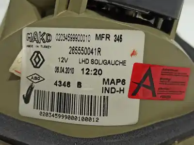 Second-hand car spare part left tailgate light for renault fluence (l3_) 1.5 dci (l30b) oem iam references 265550041r  