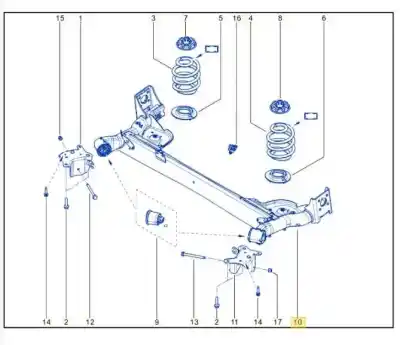 Pezzo di ricambio per auto di seconda mano Asse Posteriore per RENAULT ZOE Eléctrico BFMD 5AQ 605 Riferimenti OEM IAM 555010958R  