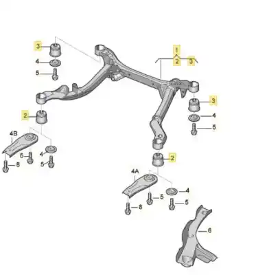 Second-hand car spare part REAR AXLE for AUDI A6 BERLINA (4F2)  OEM IAM references 4F0505235AJ  