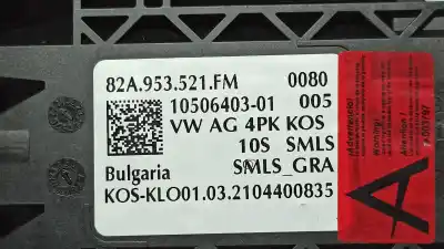Second-hand car spare part multifunction switch for audi a1 ( gba ) sportback oem iam references 82a953521fm 82a953521mp 82a953502g
