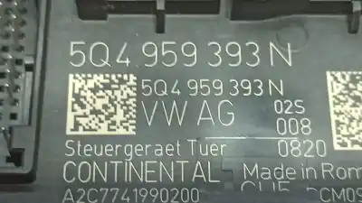 Second-hand car spare part comfort module for audi a1 ( gba ) sportback oem iam references 5q4959393n  