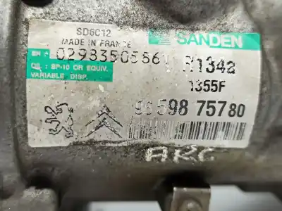 Pezzo di ricambio per auto di seconda mano compressore aria condizionata per peugeot 207 sw confort riferimenti oem iam 9659875780  