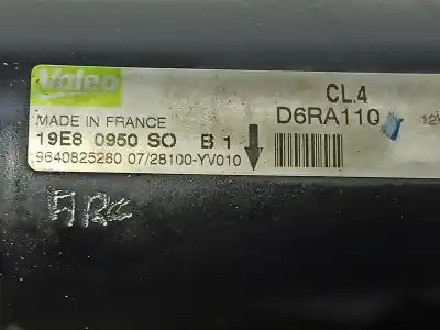 Pièce détachée automobile d'occasion démarreur de voiture pour peugeot 207 sw confort références oem iam 9640825280  