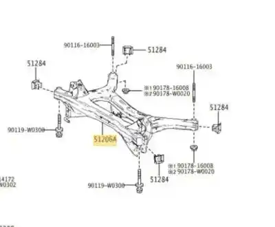 Second-hand car spare part rear axle for toyota corolla (e21) hybrid active oem iam references 5120602100