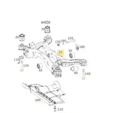 Автозапчасти б/у задний мост за mercedes-benz clase a (w176) a 200 cdi 4matic (176.002) ссылки oem iam a2463501108