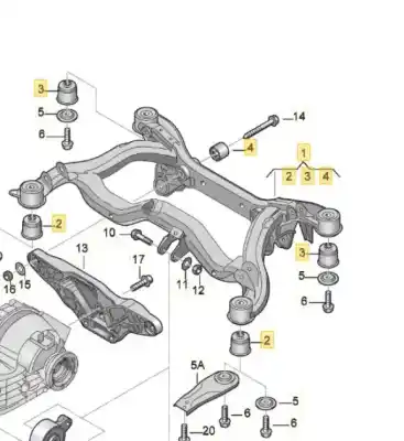 Автозапчасти б/у ЗАДНИЙ МОСТ за AUDI A6 BERLINA (4F2)  ссылки OEM IAM 4F0505235AH  