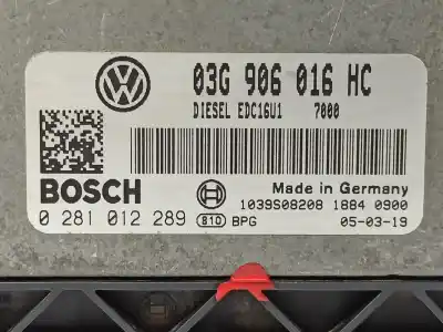Second-hand car spare part ecu engine control for seat altea (5p1) reference oem iam references 03g906016hc  0281012289