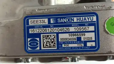 Second-hand car spare part air conditioning compressor for mg mg4 standard oem iam references 10966599  