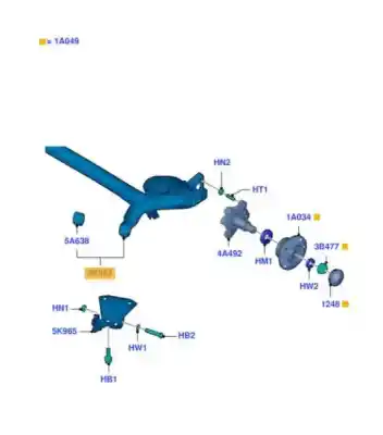 Автозапчастина б/у задня вісь для FORD KA (CCU) Titanium Посилання на OEM IAM 1540260 9S515K952AA 9S51-5K952-AA