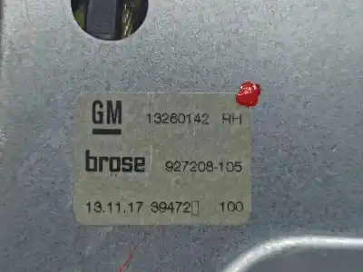 Автозапчастина б/у регулятор скла заднього правого для opel zafira (c) selective start/stop посилання на oem iam 13369290 927208-105 927208105