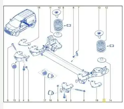 Pezzo di ricambio per auto di seconda mano  per RENAULT KANGOO  Riferimenti OEM IAM 430008385R  555113267R