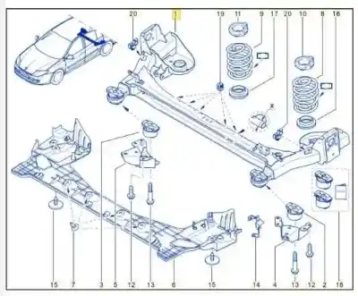 Pièce détachée automobile d'occasion  pour RENAULT LAGUNA COUPÉ (DT0/1)  Références OEM IAM 555010289R  