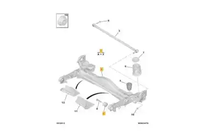 Second-hand car spare part Rear Axle for CITROEN JUMPY HDi 125 FAP 27 L1H1 Fugón OEM IAM references 5148V0  