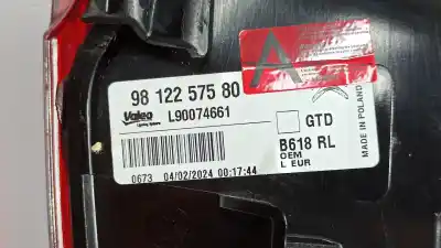 Second-hand car spare part left tailgate light for citroen c3 elle oem iam references 9812257580  