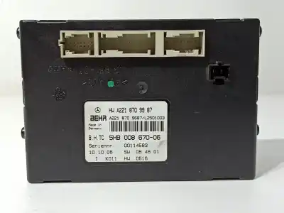 Peça sobressalente para automóvel em segunda mão centralina de aquecimento por mercedes clase s (w221) berlina 320 / 350 cdi (221.022) referências oem iam a2218700426