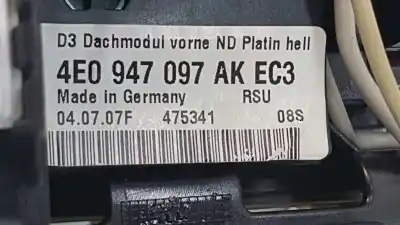 Автозапчастина б/у внутрішне світло для audi a8 (4e2) 3.0 v6 24v tdi посилання на oem iam 4e0907135a  4e0947097ak