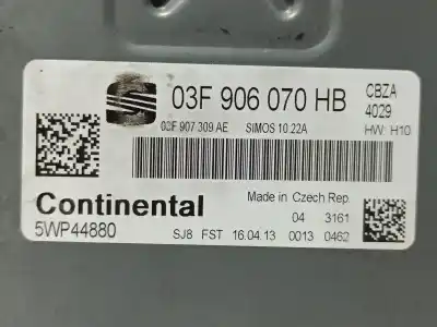 Автозапчастина б/у ебу контролер двигуна для seat ibiza (6j5) reference tech посилання на oem iam 03f906070hb  03f907309ae