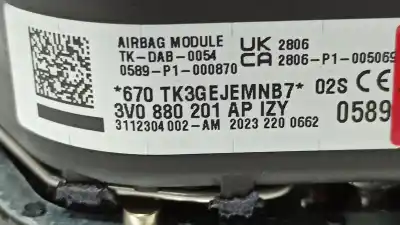 Автозапчастина б/у передня ліва подушка безопасности для skoda scala (nw) 1.0 tsi 95 cv / 70 kw посилання на oem iam 3v0880201ap 6va880201b 3v0880201apizy