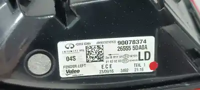 Second-hand car spare part left tailgate light for infiniti q30 1.5d oem iam references 265555da0a  265555da0b