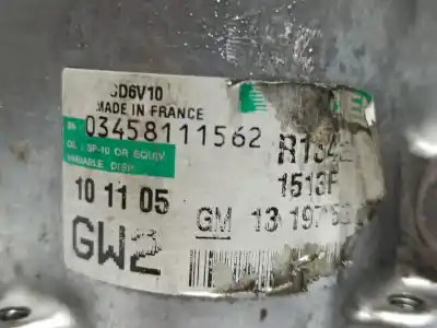 Peça sobressalente para automóvel em segunda mão compressor de ar condicionado a/a a/c por opel combo familiar referências oem iam 13197538  