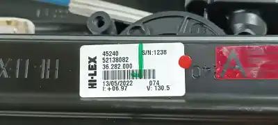 Second-hand car spare part driver left window regulator for fiat 500 e new 500 icon hb oem iam references 52138082  52254377