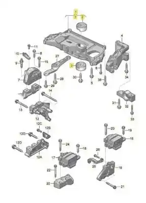 Second-hand car spare part front axle for skoda octavia berlina (1z3) ambition oem iam references 1k0199313al