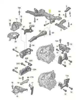 Peça sobressalente para automóvel em segunda mão charrió / suporte de eixo dianteiro por seat ibiza sc (6j1) stylance / style referências oem iam 6r0199315l