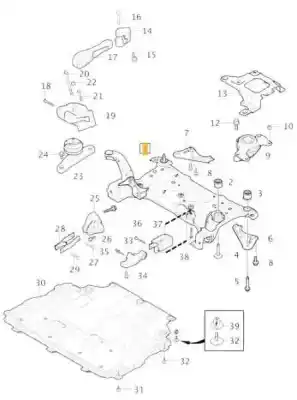 Peça sobressalente para automóvel em segunda mão charrió / suporte de eixo dianteiro por volvo v40 kinetic referências oem iam 31360257
