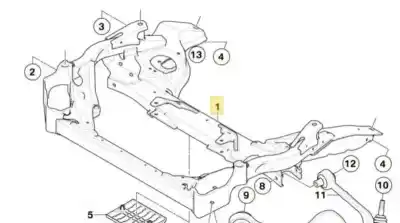 Peça sobressalente para automóvel em segunda mão charrió / suporte de eixo dianteiro por bmw serie 1 berlina (e81/e87) 118d referências oem iam 31116785639