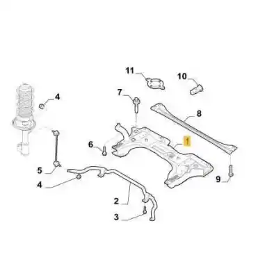 Pièce détachée automobile d'occasion essieu avant pour fiat tipo ii (356) sedan easy références oem iam 52161663