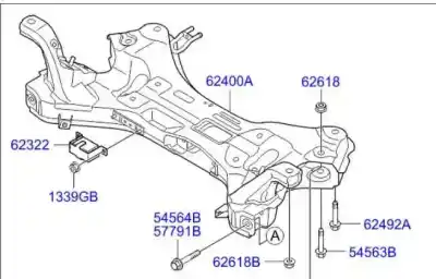 Pezzo di ricambio per auto di seconda mano Assale Anteriore per HYUNDAI IX35 Classic 2WD Riferimenti OEM IAM 624002Y200  62400-2Y200