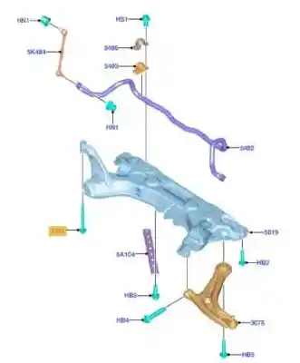 Автозапчасти б/у передний мост за FORD FIESTA (CE1) Trend ссылки OEM IAM 2482226 K1BC5019AC K1BC-5019-AC