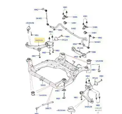 Автозапчасти б/у ПЕРЕДНИЙ МОСТ за LAND ROVER EVOQUE  ссылки OEM IAM LR041717 BJ325000BA / HK725000AD LR098369