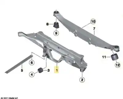 Peça sobressalente para automóvel em segunda mão charrió / suporte de eixo de trás por mini countryman (r60) cooper sd all4 referências oem iam 33319804723