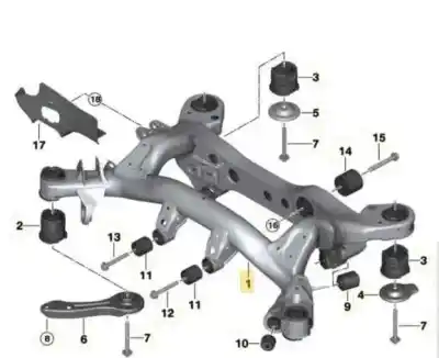 Peça sobressalente para automóvel em segunda mão Charrió / Suporte De Eixo De Trás por BMW SERIE 1 BERLINA (E81/E87) 118d Referências OEM IAM 33316783713  