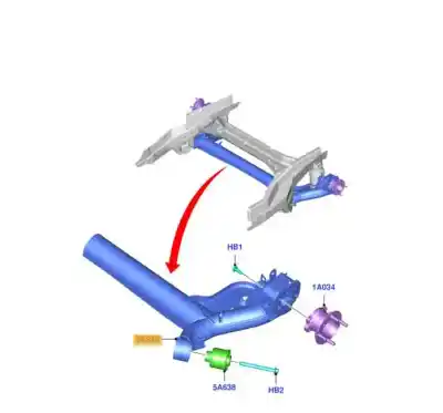 Peça sobressalente para automóvel em segunda mão  por FORD TRANSIT CONNECT  Referências OEM IAM 2571553 EY165K952AC EY16-5K952-AC