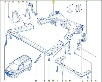 Second-hand car spare part  for RENAULT KANGOO  OEM IAM references 544013205R  