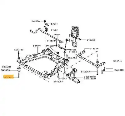 Автозапчастина б/у передня вісь для NISSAN PULSAR (C13) Acenta Посилання на OEM IAM 544003ZN1A  