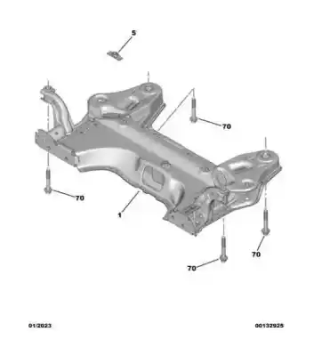 Tweedehands auto-onderdeel vooras voor peugeot 208 (p2) allure oem iam-referenties 9834696980