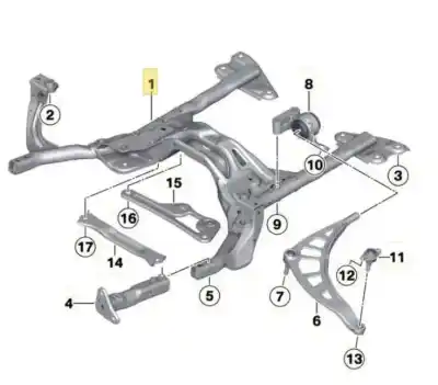 Peça sobressalente para automóvel em segunda mão charrió / suporte de eixo dianteiro por mini countryman (r60) cooper sd all4 referências oem iam 31119807744