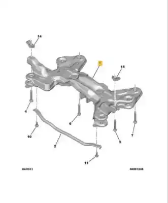 Pezzo di ricambio per auto di seconda mano Assale Anteriore per CITROEN C-ELYSÉE Seduction Riferimenti OEM IAM 9675536580  9807026780