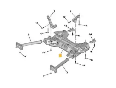 Second-hand car spare part front axle for peugeot 508 sw allure oem iam references 9821982080