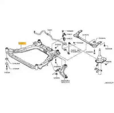 Second-hand car spare part front axle for nissan x-trail (t32) 360 4x4 oem iam references 544004ms0a
