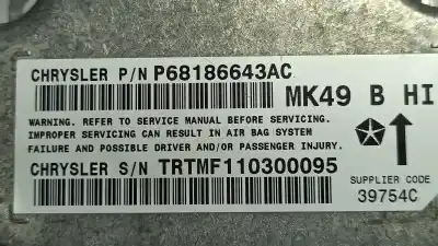 Peça sobressalente para automóvel em segunda mão centralina de airbag por jeep compass limited referências oem iam 68186643ac  
