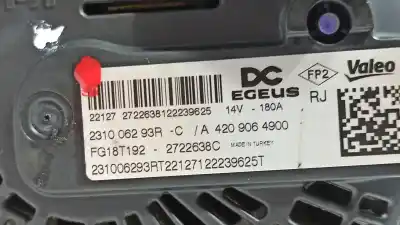 Автозапчастина б/у генератор для renault express van посилання на oem iam 231006293r 2722638c fg18t192