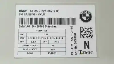 Second-hand car spare part electronic module for bmw x6 (e71) xdrive40d oem iam references 61359221862  