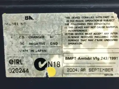 Pezzo di ricambio per auto di seconda mano impianto audio / radio cd per bmw serie 7 (e65/e66) 4.0 740d riferimenti oem iam 65126943468  65129131854
