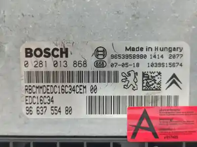 Second-hand car spare part ecu engine control for peugeot 207 confort oem iam references 1608325880 0281013868 9653958980 / 9663755480